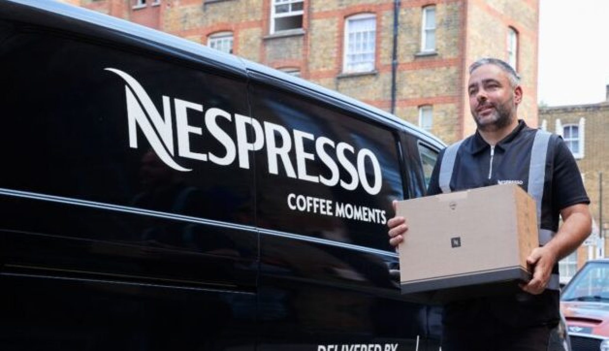 Electric delivery vehicles from Hived supporting Nespresso