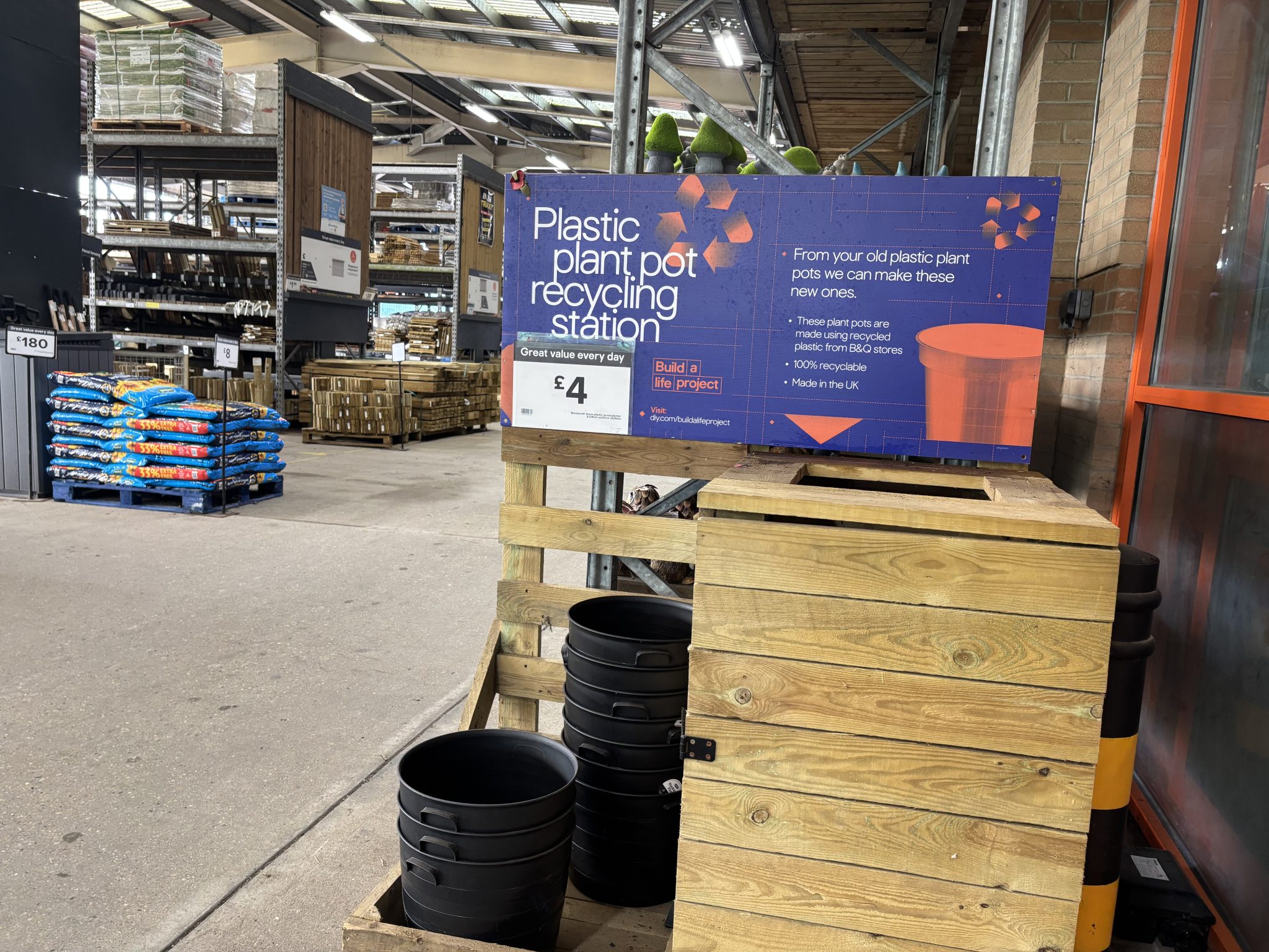 Paint recycling is now in place at B&Q to add to pot recycling