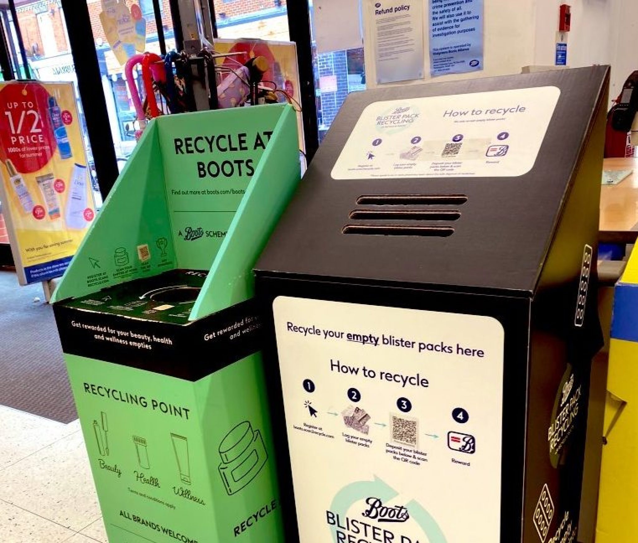 Boots packaging recycling scheme