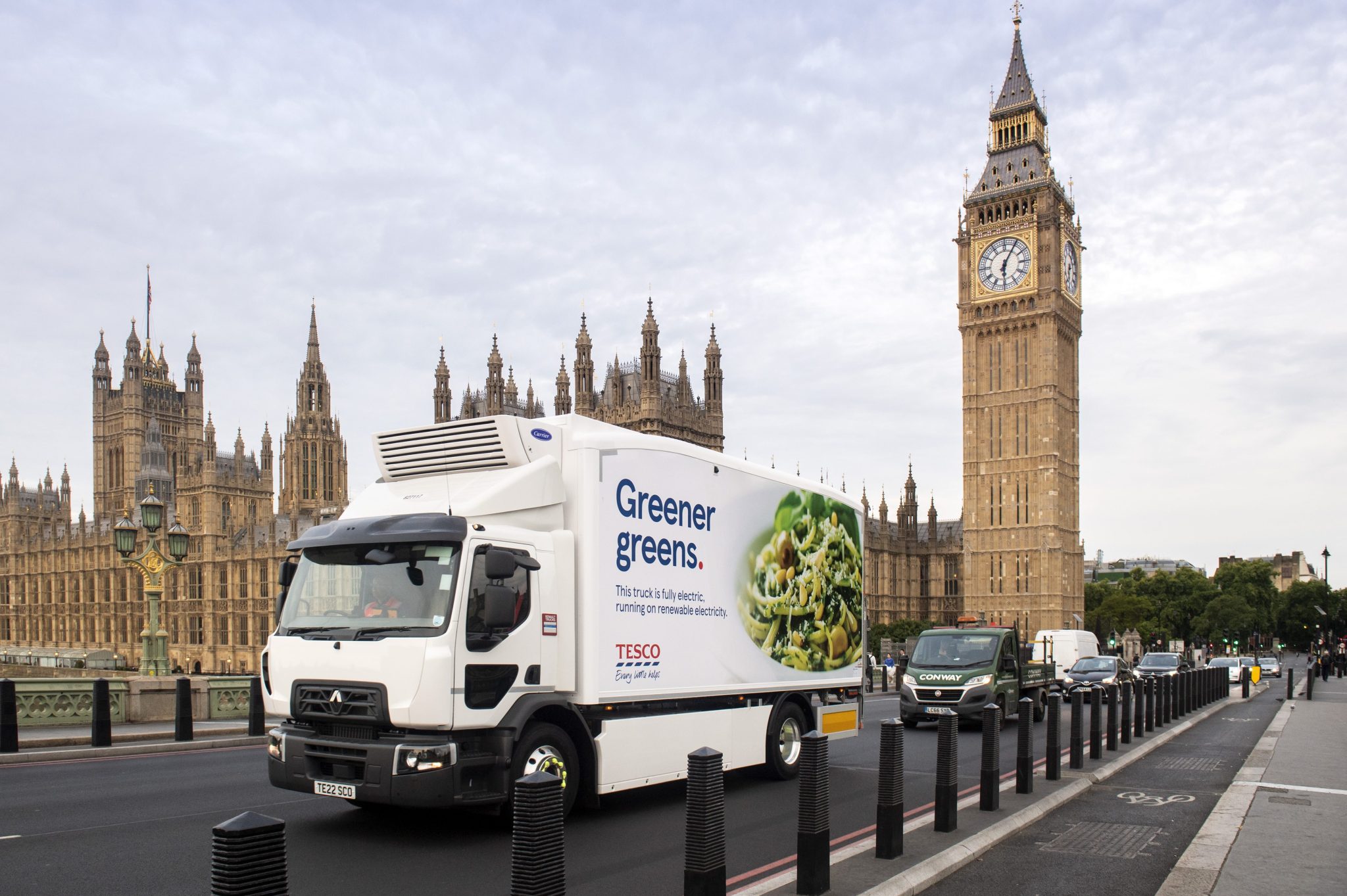 The latest electric lorry in Tesco's fleet