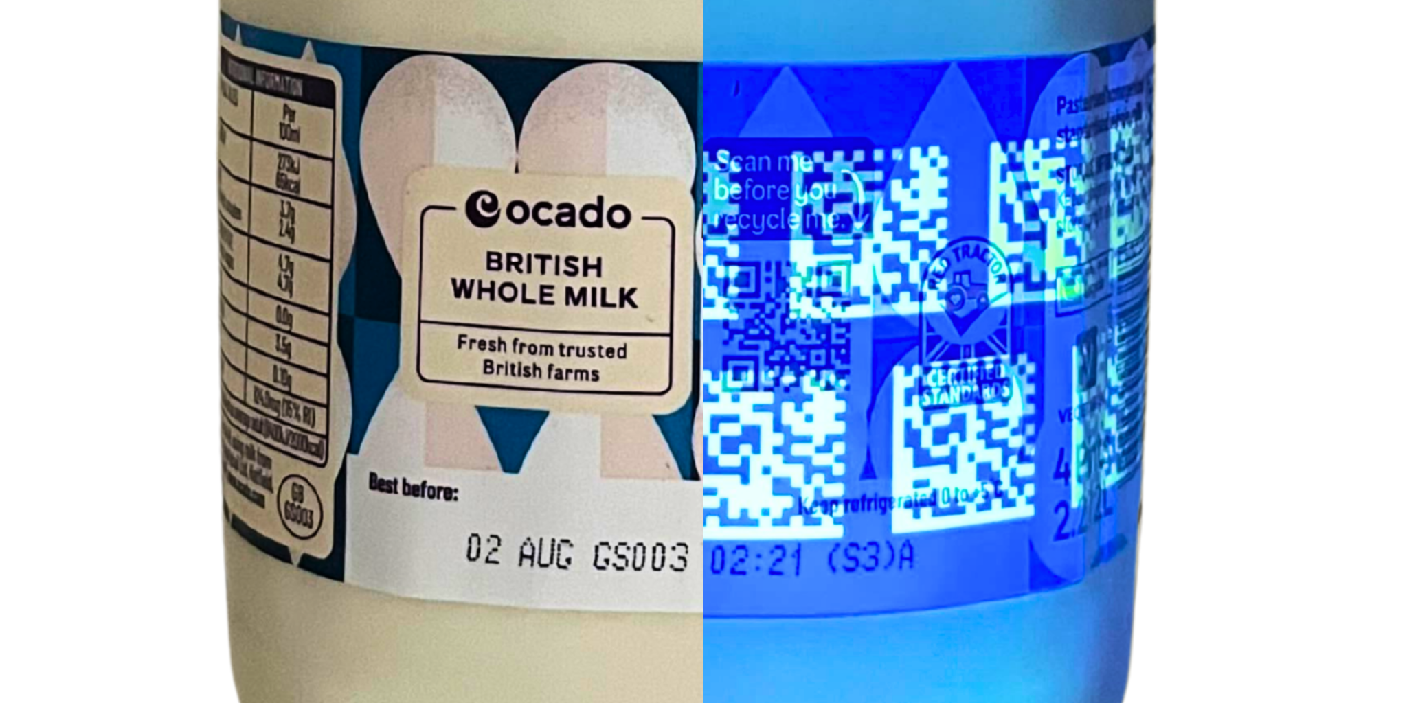 Ocado milk now comes with Polytag